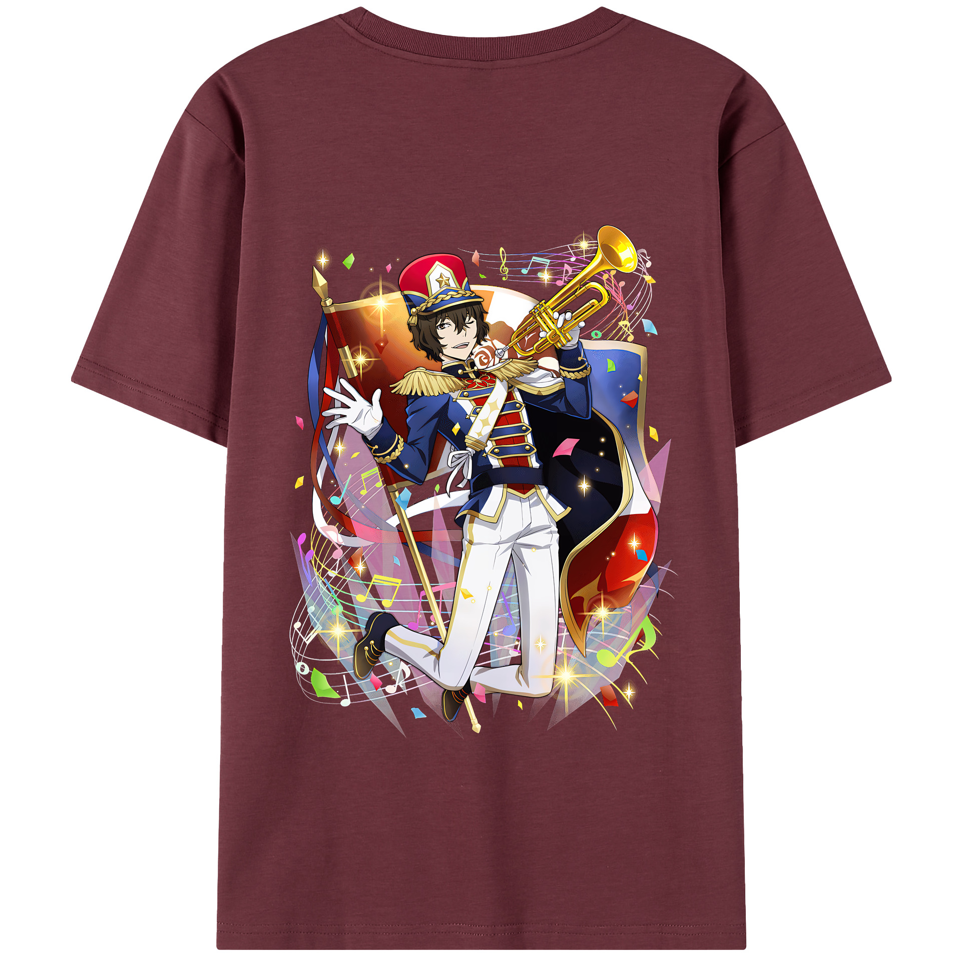（画像用） 文豪ストレイドッグス Bungo Stray Dogs 綿100％半袖Tシャツ（背面プリント）